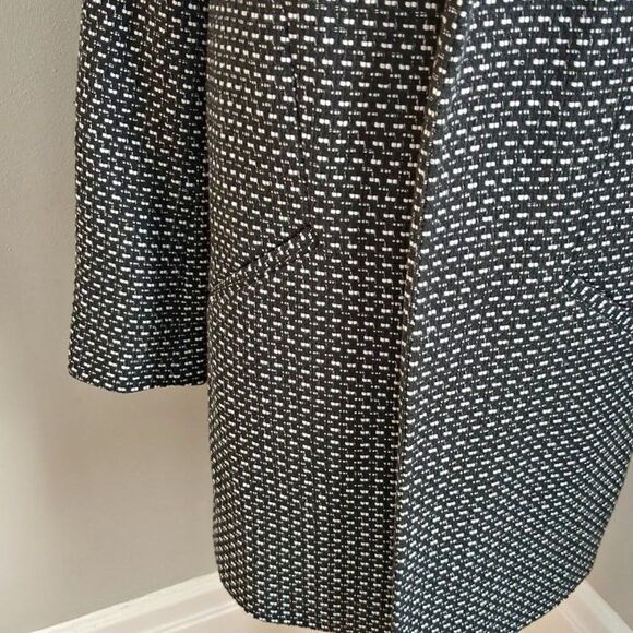 Halogen Knit Topper Jacket Open Front Tailored Black Dot Black Size Small - Picture 7 of 13